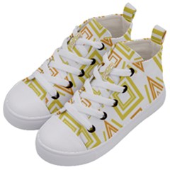 Abstract Pattern Geometric Backgrounds   Kids  Mid-top Canvas Sneakers by Eskimos