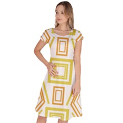 Abstract Pattern Geometric Backgrounds   Classic Short Sleeve Dress by Eskimos