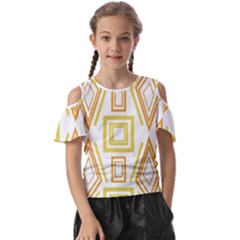 Abstract Pattern Geometric Backgrounds   Kids  Butterfly Cutout Tee by Eskimos