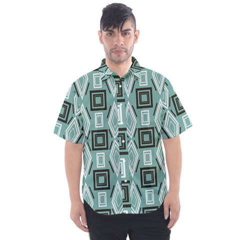 Abstract Geometric Design   Geometric Fantasy   Men s Short Sleeve Shirt by Eskimos