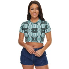 Abstract Geometric Design   Geometric Fantasy   Side Button Cropped Tee by Eskimos