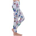 Cute Snowmen Celebrate New Year Kids  Lightweight Velour Leggings View3