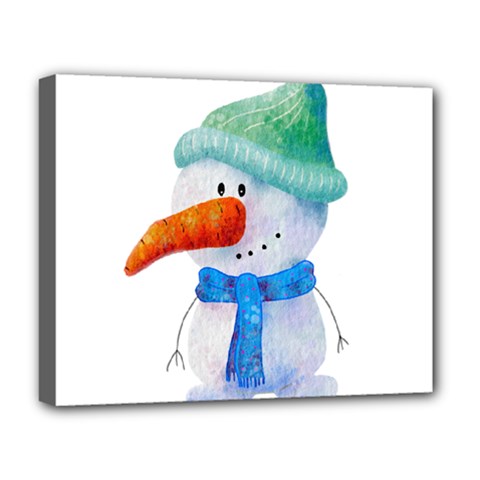 Snowman Deluxe Canvas 20  X 16  (stretched) by SychEva