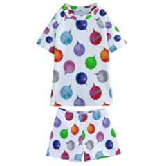 Christmas Balls Kids  Swim Tee And Shorts Set by SychEva