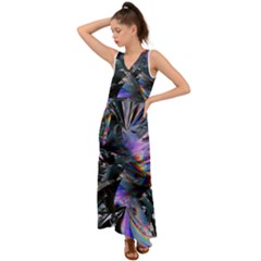 Marco V-neck Chiffon Maxi Dress by MRNStudios