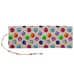 Christmas Balls Roll Up Canvas Pencil Holder (m) by SychEva