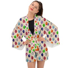 Christmas Balls Long Sleeve Kimono by SychEva