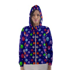 Christmas Balls Women s Hooded Windbreaker