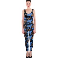 Blue Tigers One Piece Catsuit by SychEva