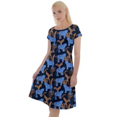 Blue Tigers Classic Short Sleeve Dress by SychEva