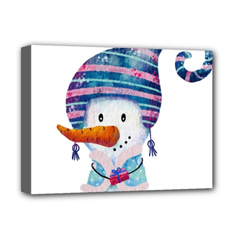 Snowman Deluxe Canvas 16  X 12  (stretched)  by SychEva