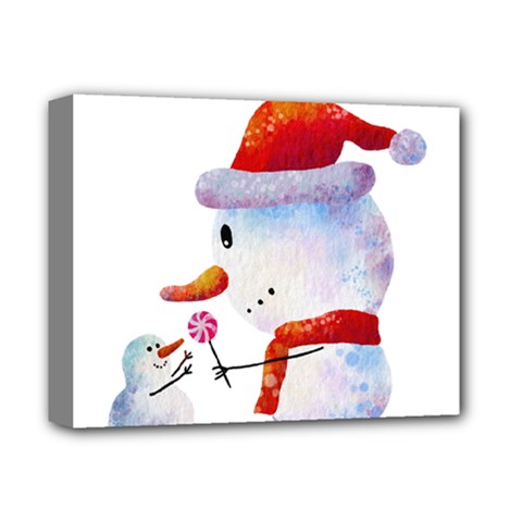 Snowman Deluxe Canvas 14  X 11  (stretched) by SychEva