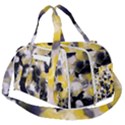 Black, Gray And Yellow Swirls Burner Gym Duffel Bag View2