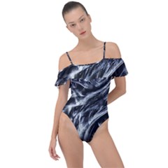 Giger Love Letter Frill Detail One Piece Swimsuit