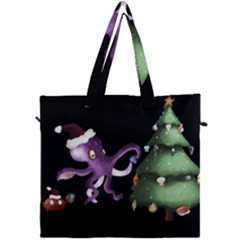 Octopus Black Canvas Travel Bag by Blueketchupshop