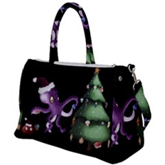 Octopus Black Duffel Travel Bag by Blueketchupshop