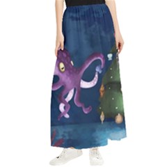 Octopus Color Maxi Chiffon Skirt by Blueketchupshop