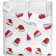 Red Christmas Hats Duvet Cover Double Side (King Size)
