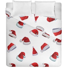 Red Christmas Hats Duvet Cover Double Side (california King Size) by SychEva