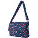 Blue Christmas Hats Full Print Messenger Bag (S) View1