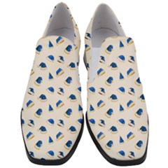 Blue Christmas Hats Women Slip On Heel Loafers by SychEva