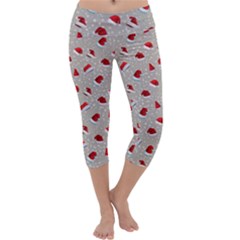 Santa Hat Capri Yoga Leggings by SychEva