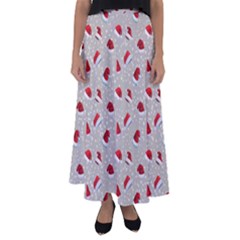 Santa Hat Flared Maxi Skirt