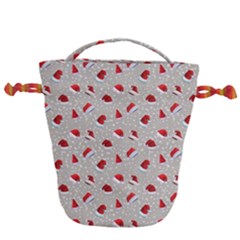 Santa Hat Drawstring Bucket Bag by SychEva