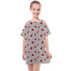 Santa Hat Kids  One Piece Chiffon Dress