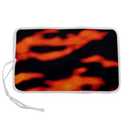 Red  Waves Abstract Series No12 Pen Storage Case (m) by DimitriosArt