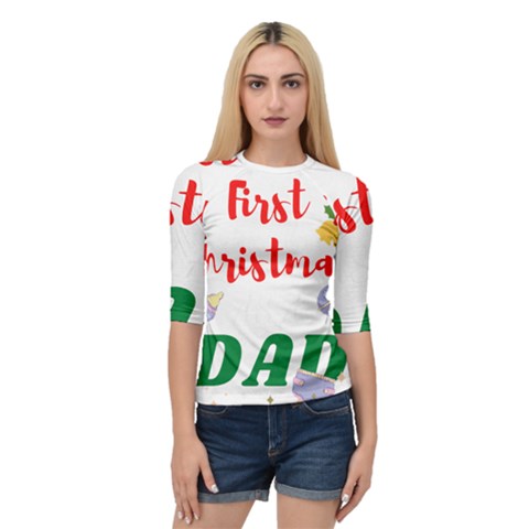 First Christmas As A Dad Quarter Sleeve Raglan Tee by LemonPear