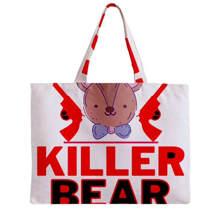 Killer Bear Zipper Mini Tote Bag