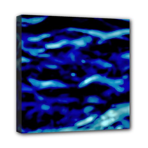 Blue Waves Abstract Series No8 Mini Canvas 8  X 8  (stretched) by DimitriosArt