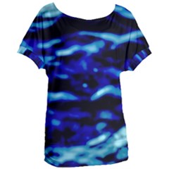 Blue Waves Abstract Series No8 Women s Oversized Tee