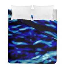 Blue Waves Abstract Series No8 Duvet Cover Double Side (Full/ Double Size)