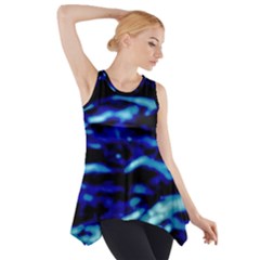 Blue Waves Abstract Series No8 Side Drop Tank Tunic