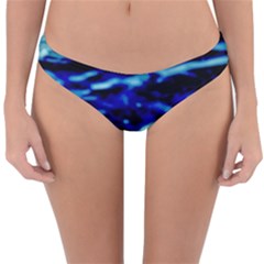 Blue Waves Abstract Series No8 Reversible Hipster Bikini Bottoms