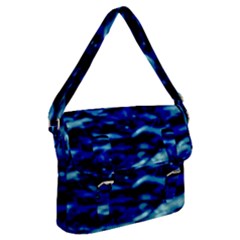 Blue Waves Abstract Series No8 Buckle Messenger Bag