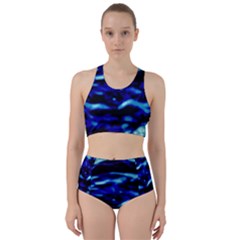 Blue Waves Abstract Series No8 Racer Back Bikini Set