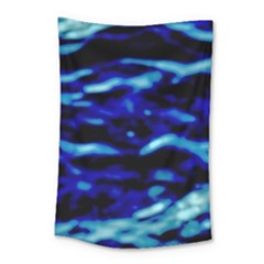 Blue Waves Abstract Series No8 Small Tapestry by DimitriosArt