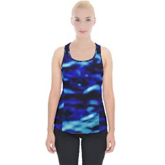 Blue Waves Abstract Series No8 Piece Up Tank Top by DimitriosArt