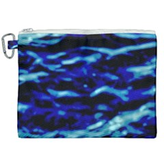 Blue Waves Abstract Series No8 Canvas Cosmetic Bag (xxl) by DimitriosArt