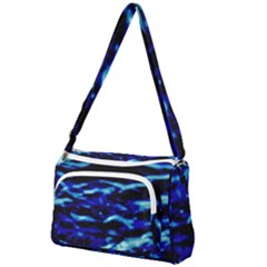 Blue Waves Abstract Series No8 Front Pocket Crossbody Bag