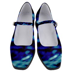 Blue Waves Abstract Series No8 Women s Mary Jane Shoes