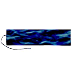 Blue Waves Abstract Series No8 Roll Up Canvas Pencil Holder (l) by DimitriosArt