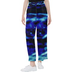 Blue Waves Abstract Series No8 Women s Pants 