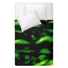 Green  Waves Abstract Series No3 Duvet Cover Double Side (single Size) by DimitriosArt