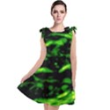 Green  Waves Abstract Series No3 Tie Up Tunic Dress View1