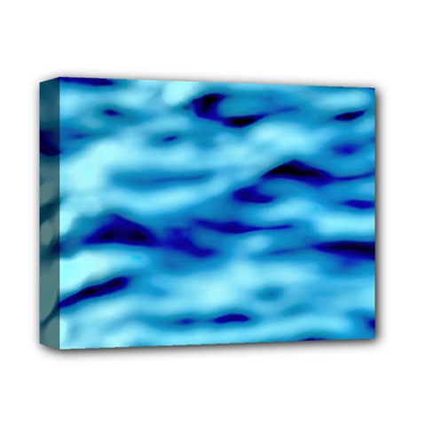 Blue Waves Abstract Series No4 Deluxe Canvas 14  x 11  (Stretched)