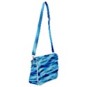 Blue Waves Abstract Series No4 Shoulder Bag with Back Zipper View1